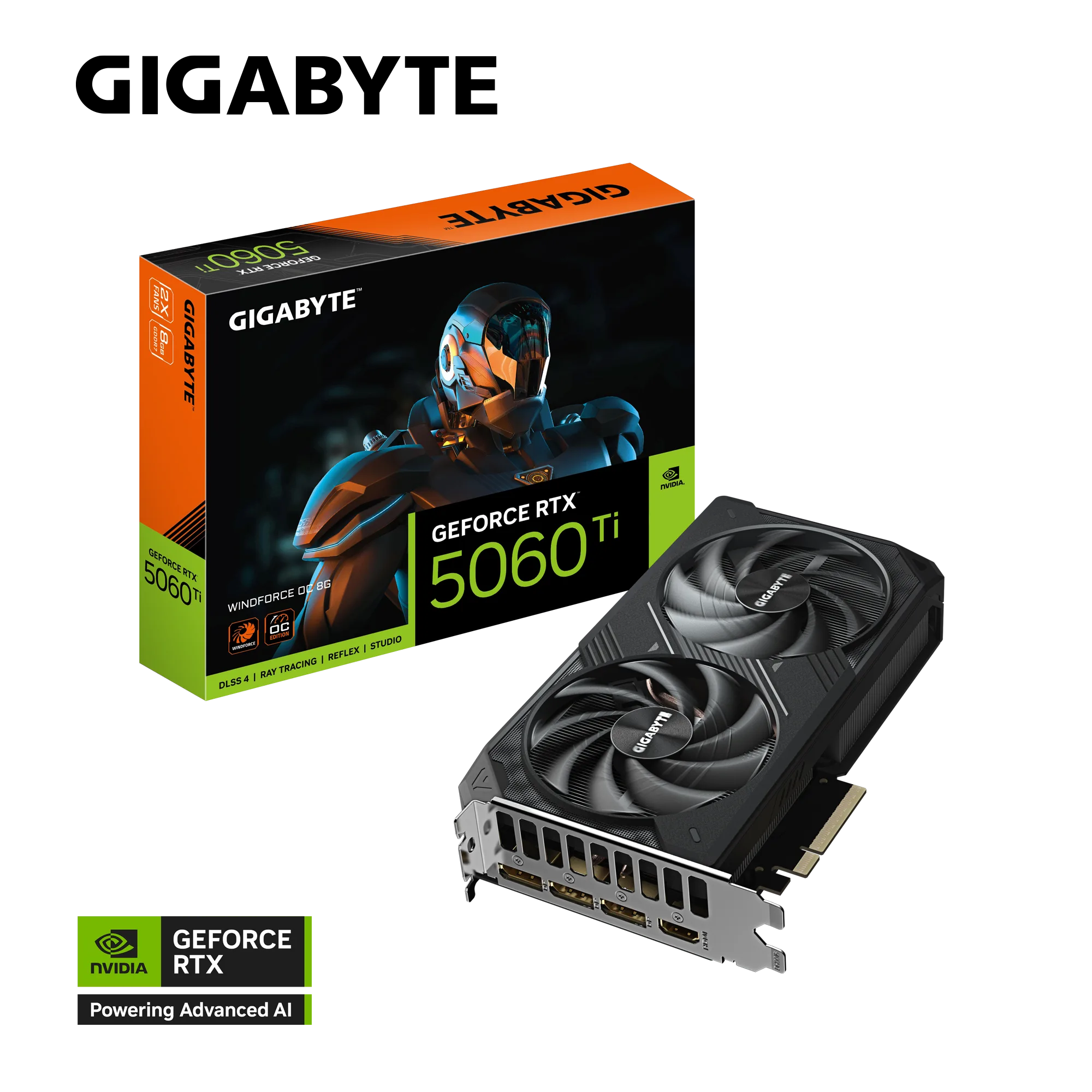 PLACA DE VIDEO GIGABYTE RTX 5060 TI WINDFORCE MAX 8GB OC