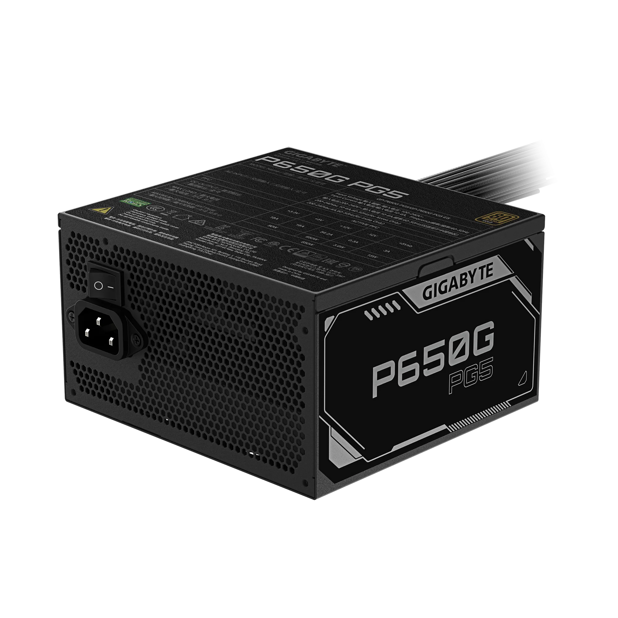 Fuente Gamer Gigabyte 650w 80 Plus Gold Pg5