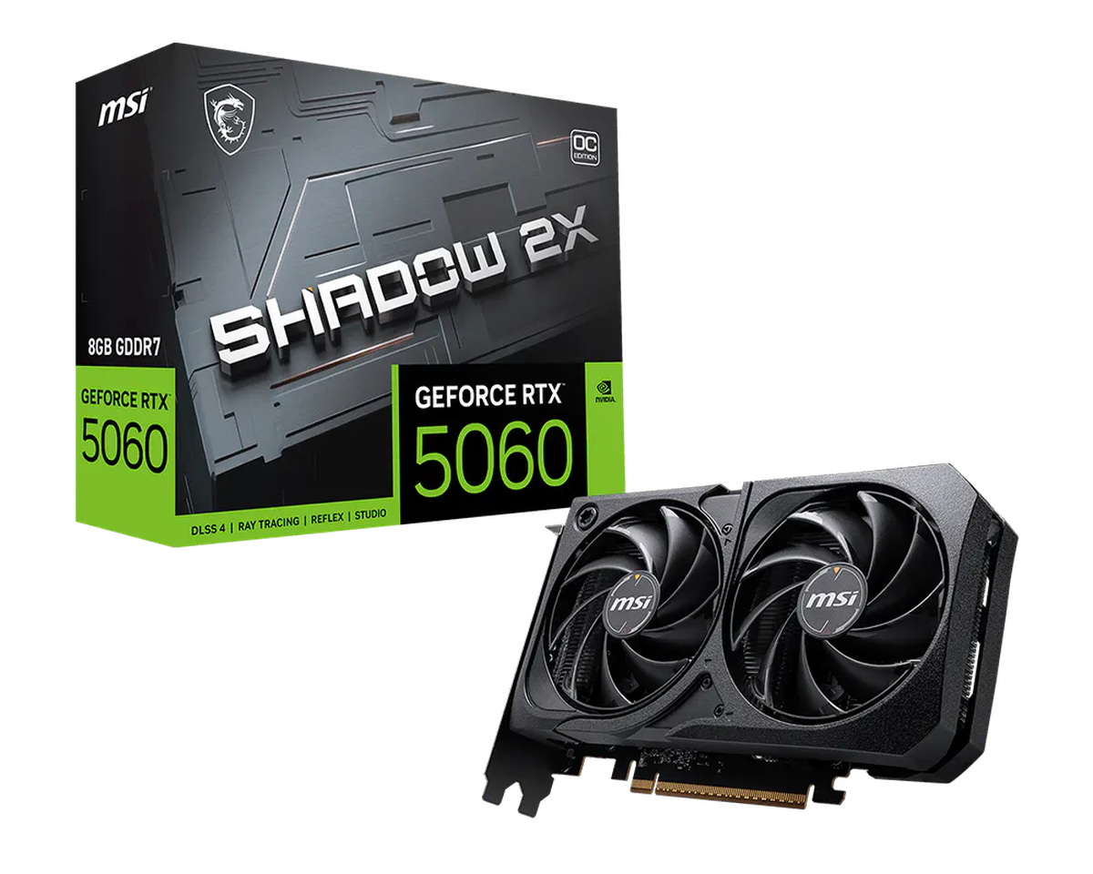 PLACA DE VIDEO MSI RTX 5060 SHADOW 2X 8GB OC
