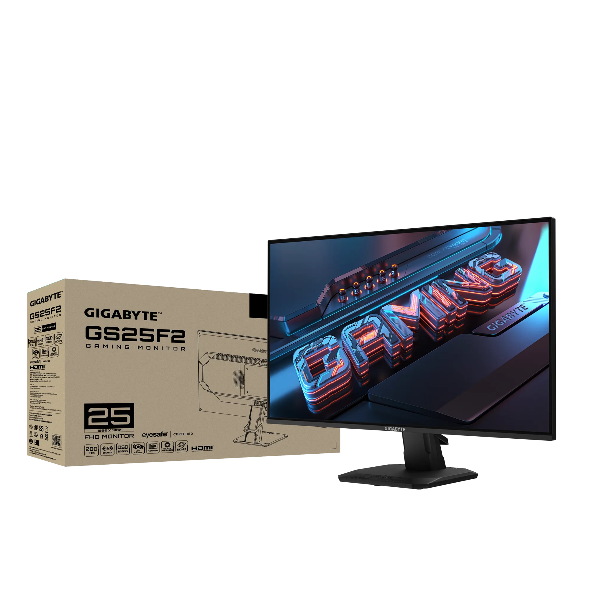 Monitor 25 Gigabyte Gs25f2 Gaming Ips 200hz Audio