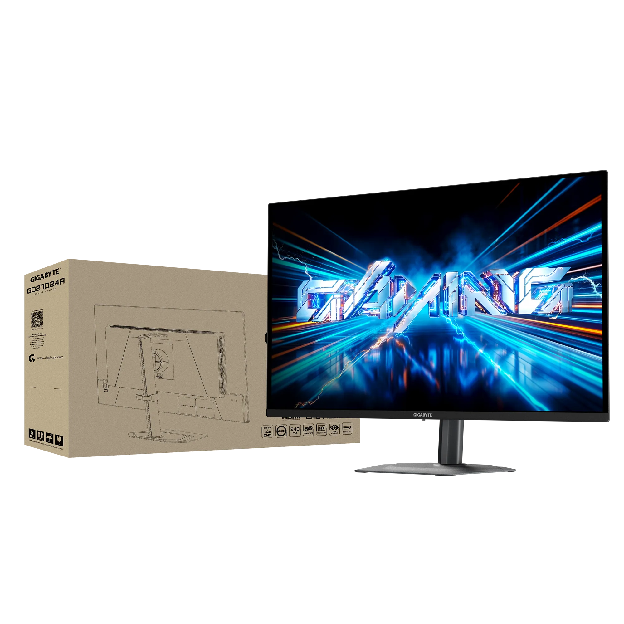 Monitor Gamer Gigabyte 27" GO27Q24A 2K QHD QD-OLED 240Hz 0.03ms — foto 8