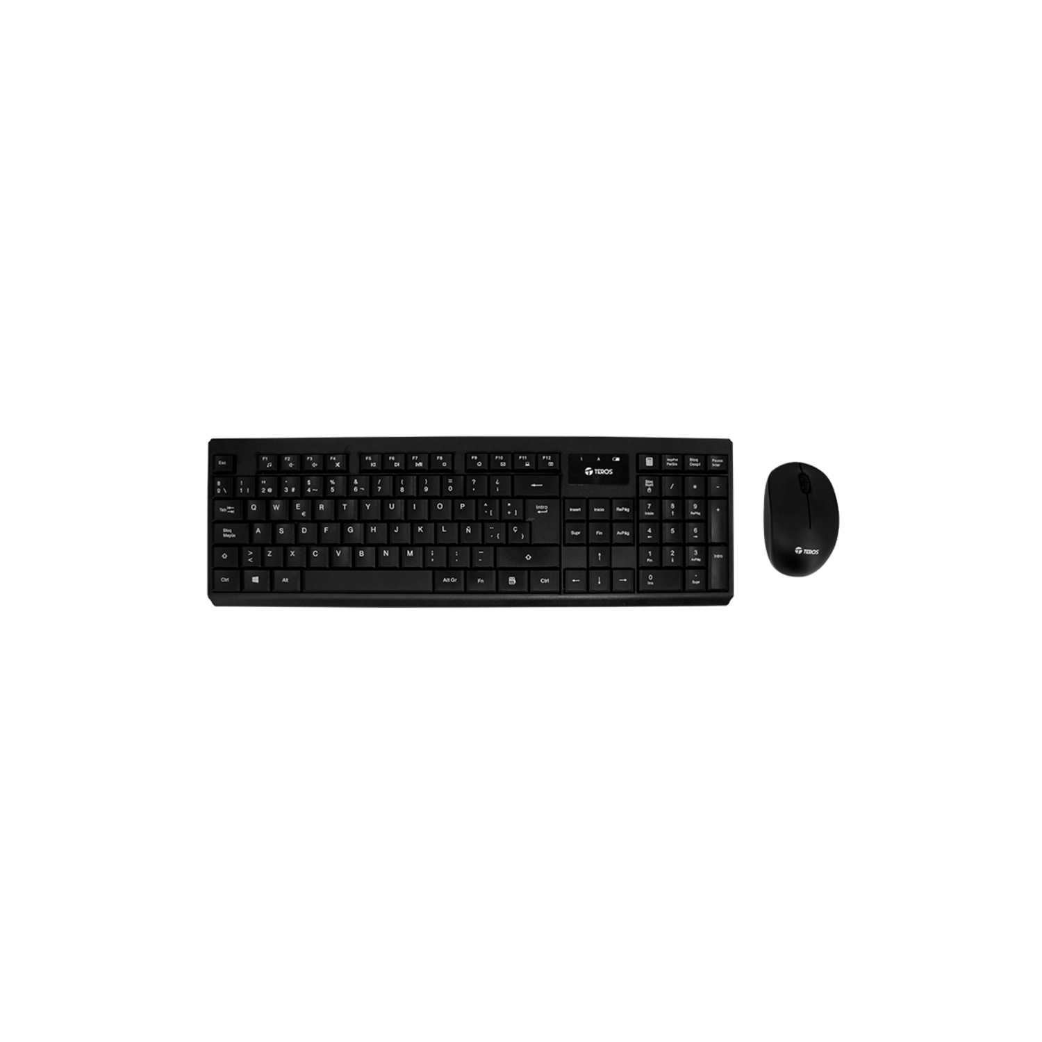 COMBO TEROS TE-4071N TECLADO Y MOUSE WIRELESS 2.4 GHZ BLACK