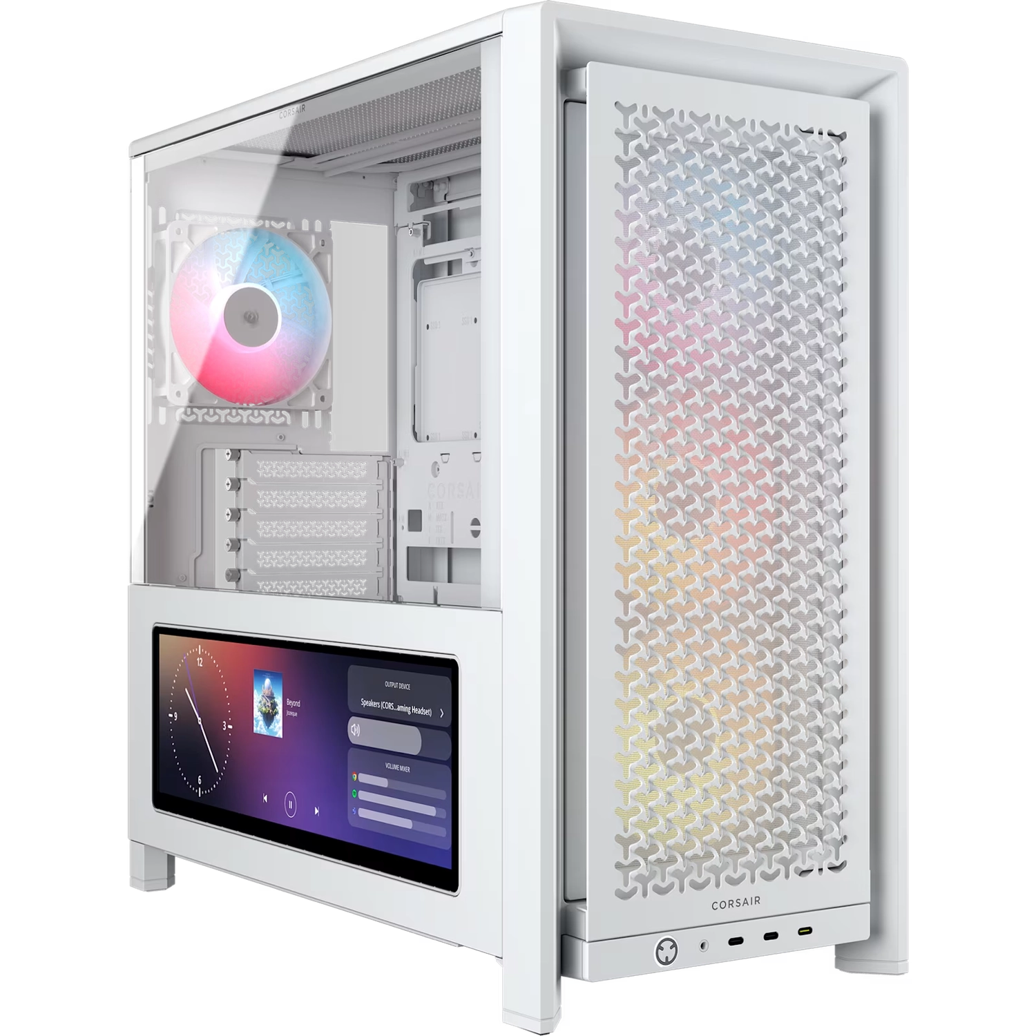 Gabinete Corsair Frame 4000d Lcd Rs Performance Mid-tower Blanco — foto 8