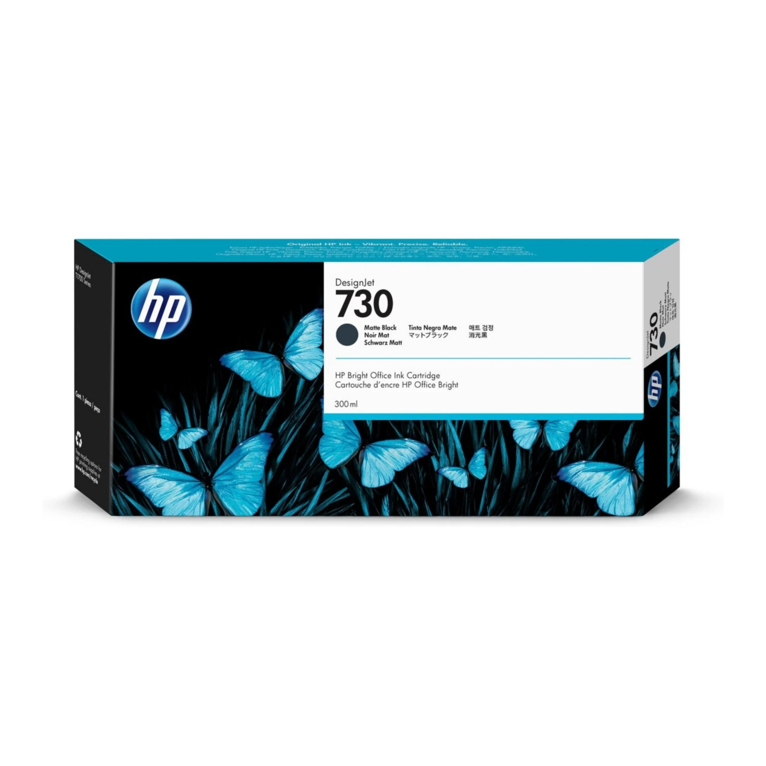 Cartucho De Tinta Plotter Hp 730 Negro Mate Alta Capacidad