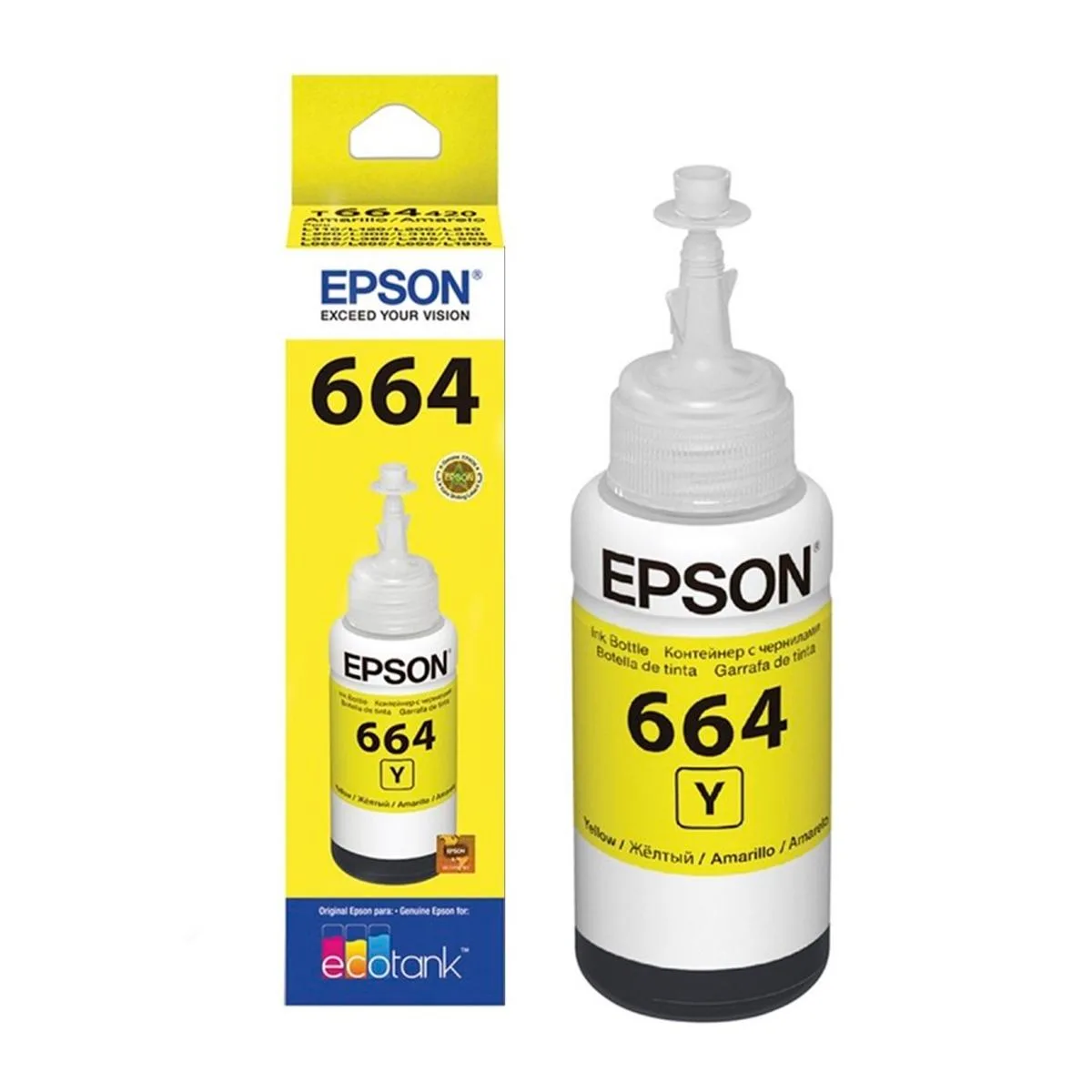 BOTELLA DE TINTA EPSON 664 AMARILLA