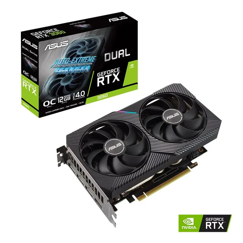PLACA DE VIDEO ASUS DUAL GEFORCE RTX 3060 V2 OC 12GB GDDR6