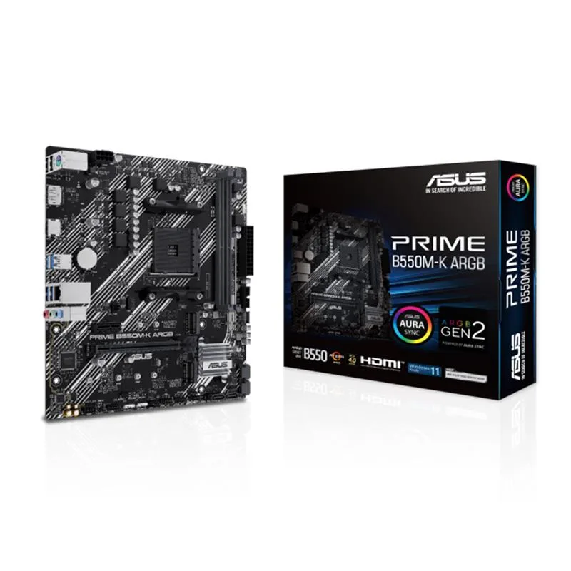 MOTHERBOARD ASUS PRIME B550M-K ARGB/M4 AM4 DDR4