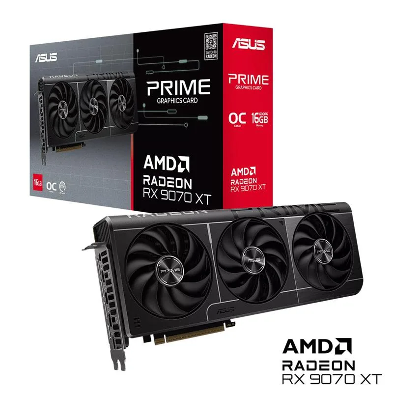 PLACA DE VIDEO ASUS PRIME RADEON RX 9070 XT OC EDITION 16GB GDDR6