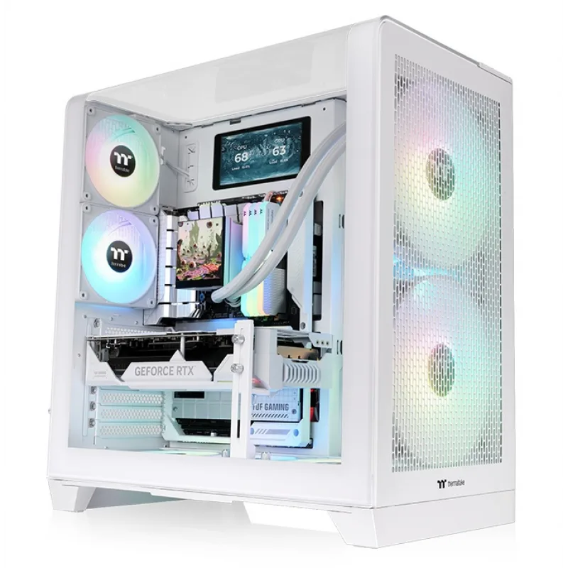 Gabinete Thermaltake View 390 Air Snow White Tempered Glass — foto 10