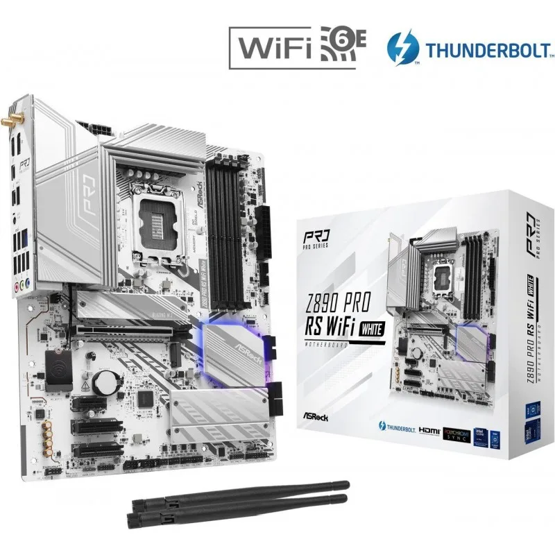 Mother Asrock (lga1851) Z890 Pro Rs Wifi White