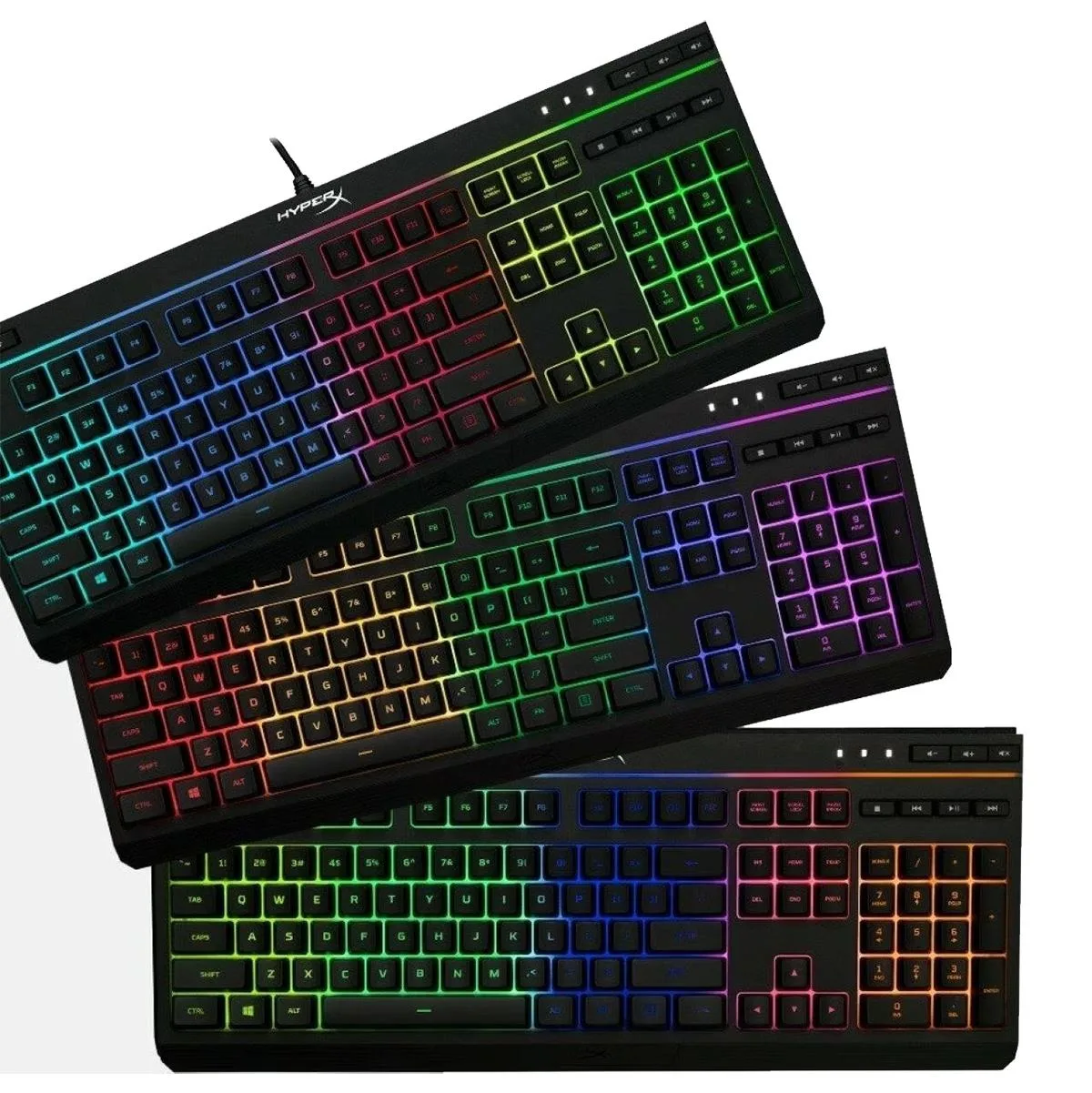 Teclado Gamer Hyperx Alloy Qwerty Español Latinoamérica Color Negro Con Luz Rgb — foto 5