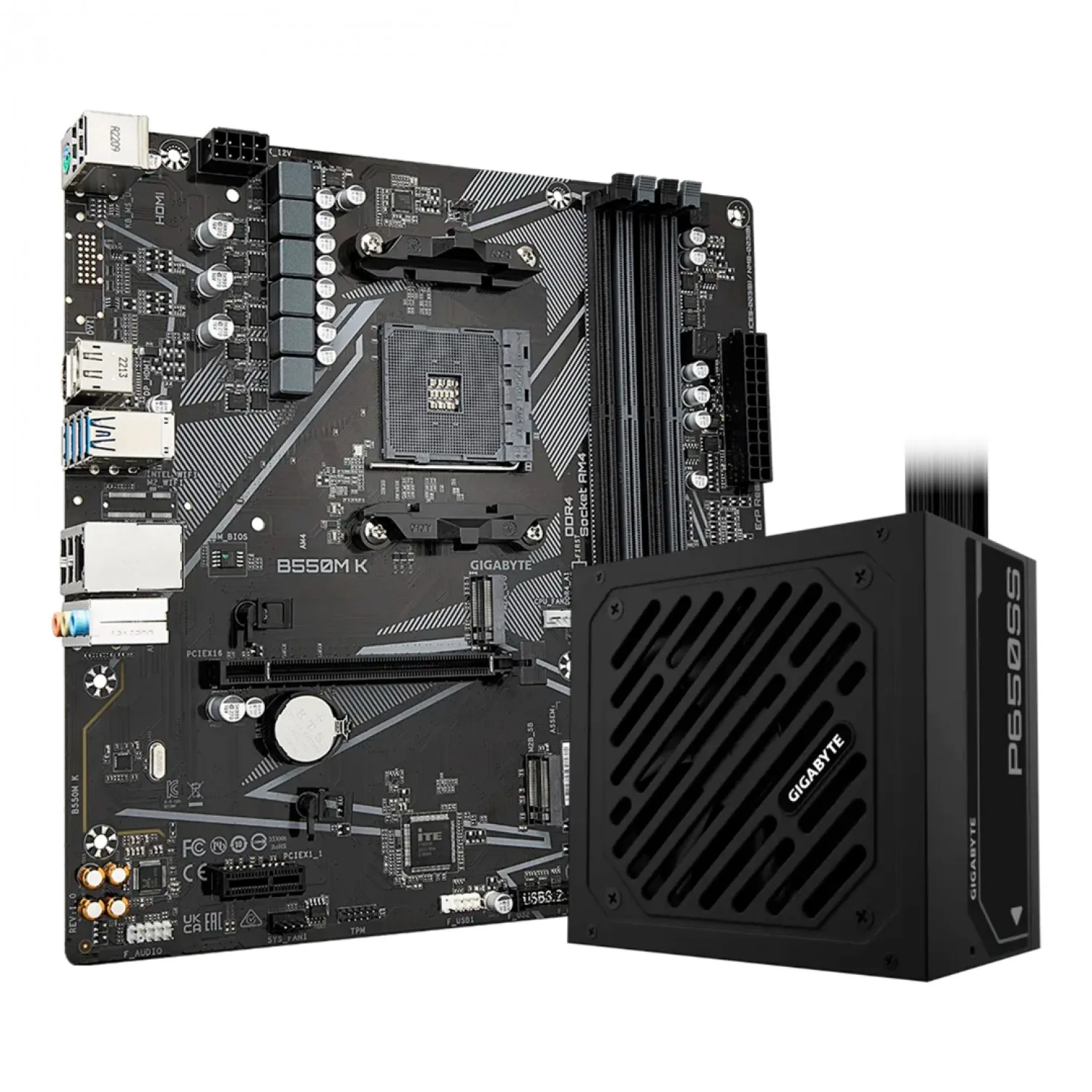 KIT GIGABYTE SILVER 650W + B550M-K