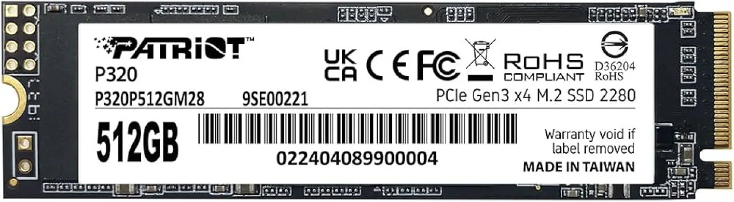 DISCO SSD PATRIOT P320 SOLID 512GB M.2 PE000997