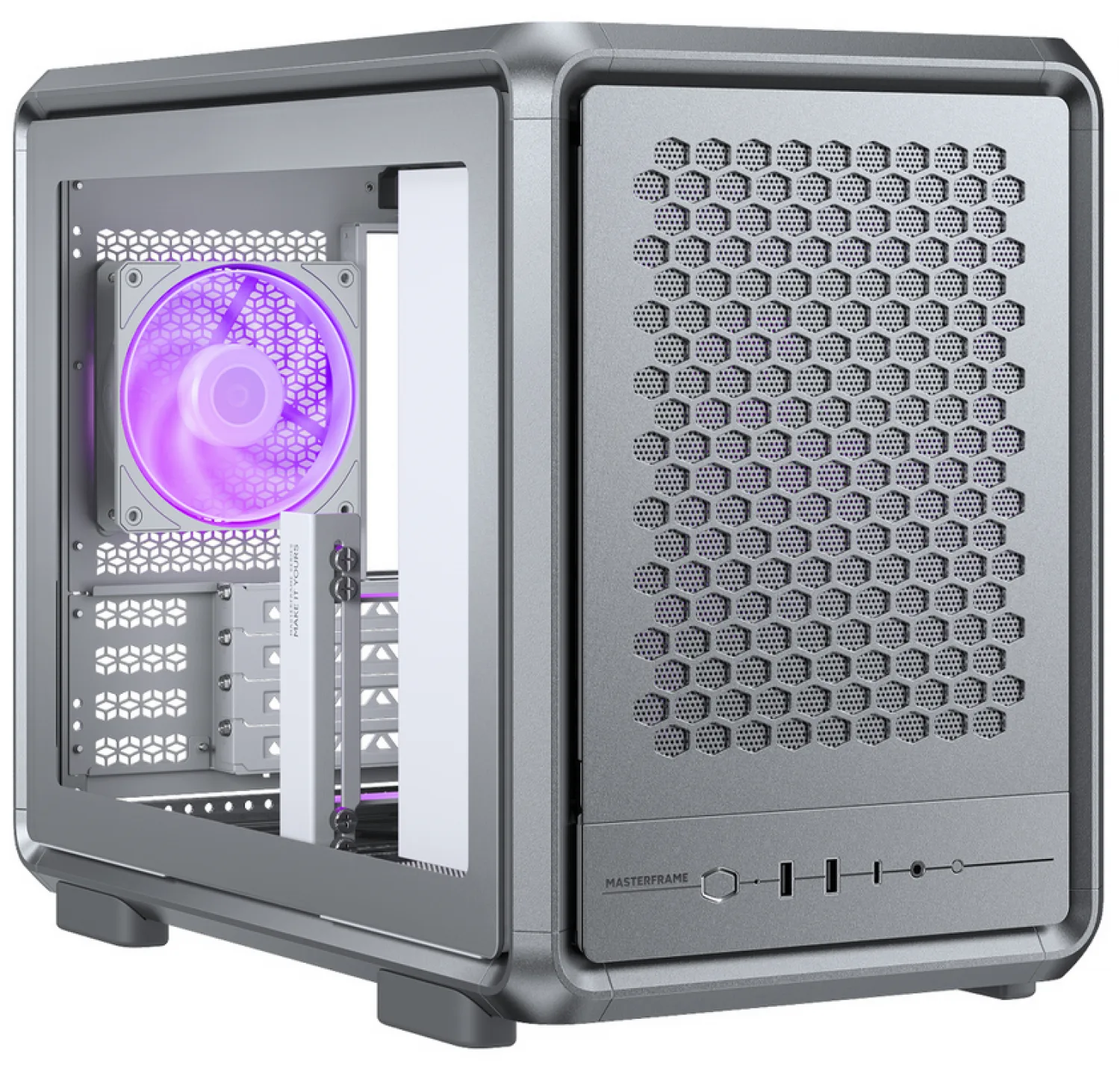GABINETE COOLER MASTER 400 MASTER FRAME MESH SILVER