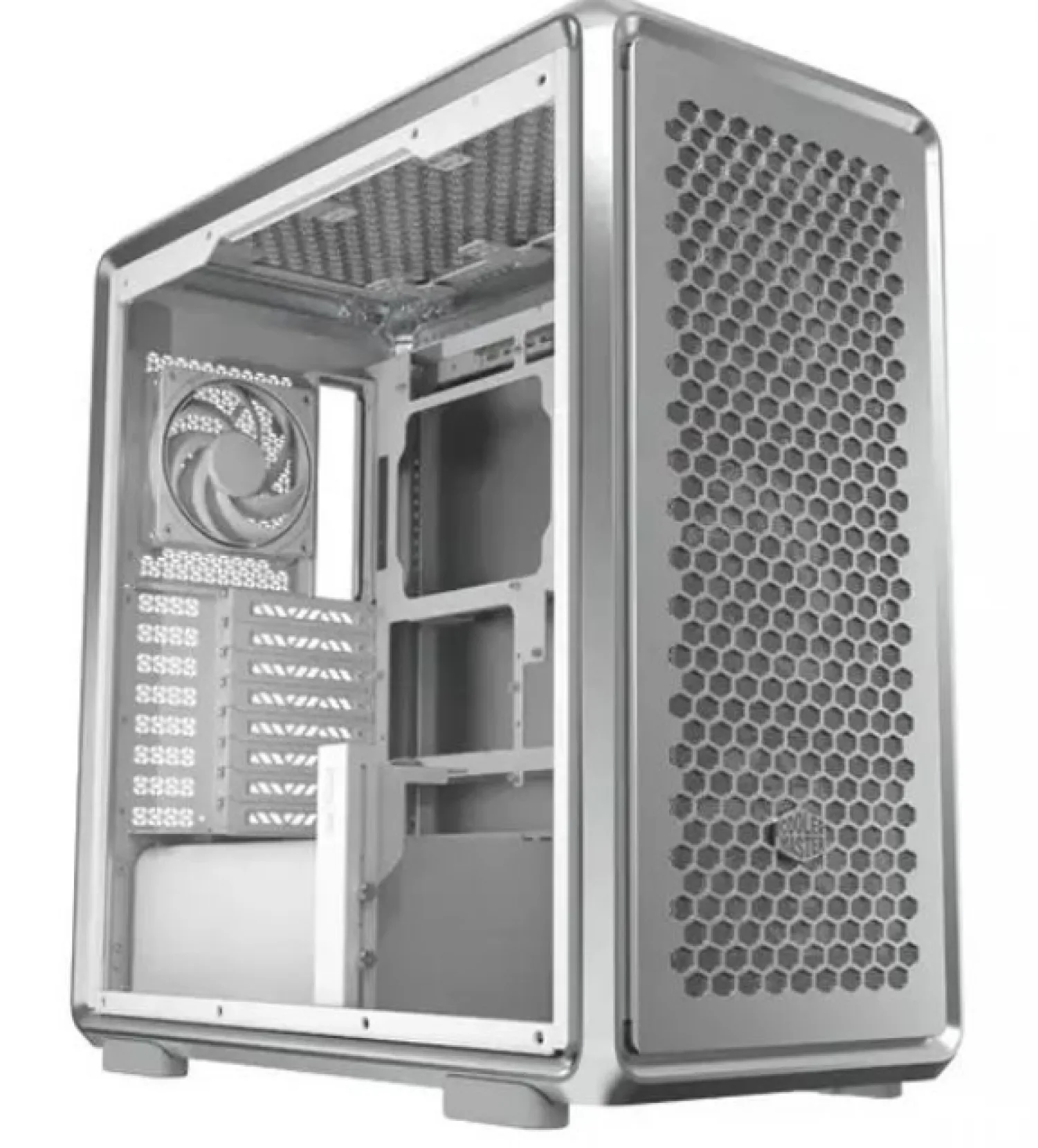 GABINETE COOLER MASTER MASTERFRAME 600 4 FANS SICKLEFLOW ARGB ALUMINIO MODULAR SILVER S/FUENTE