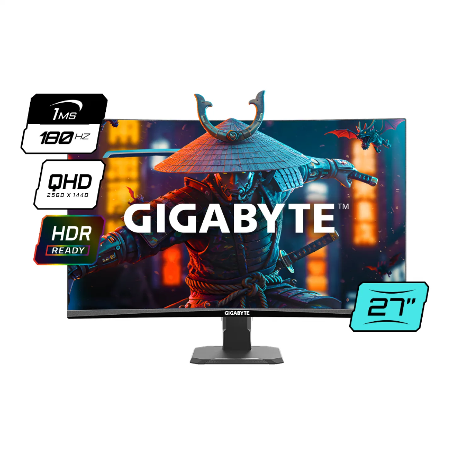 MONITOR GAMER GIGABYTE 27 GS27QCA SA (CURVO)