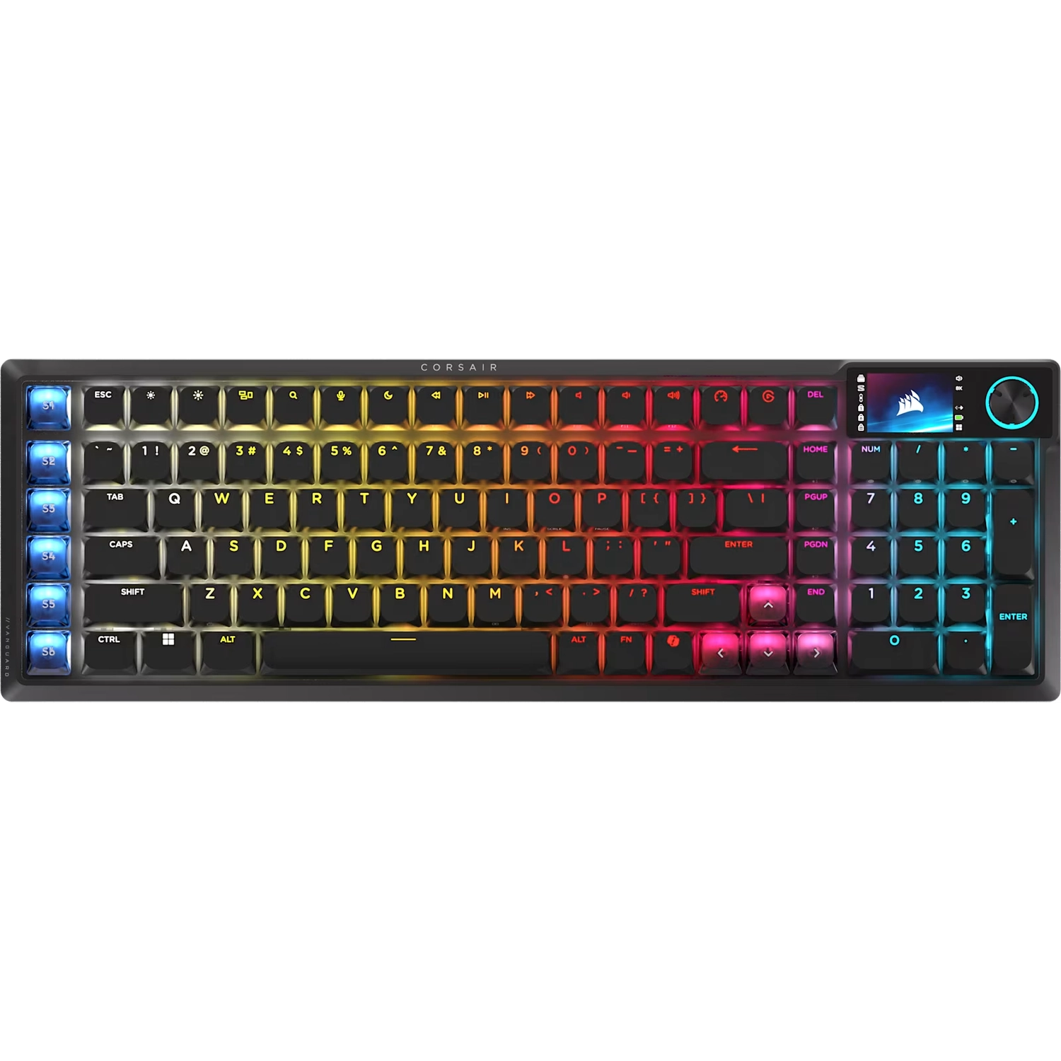 TECLADO GAMER CORSAIR VANGUARD AIR 99 INALÁMBRICO LOW PROFILE OPTICAL-MECHANICAL RGB LED NEGRO