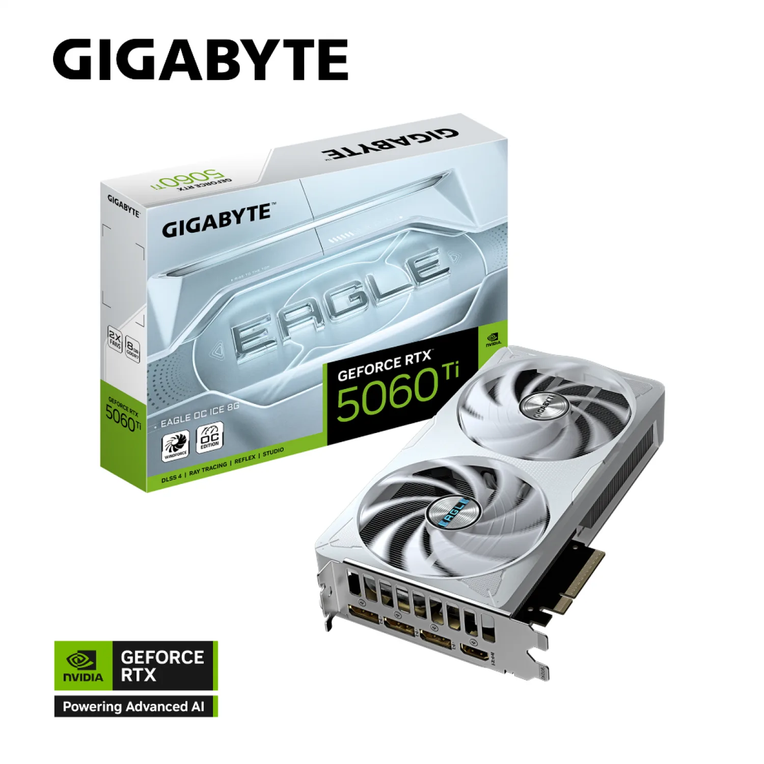 Placa de Video Gigabyte RTX 5060 Ti Eagle OC Ice 8GB (White) — foto 11