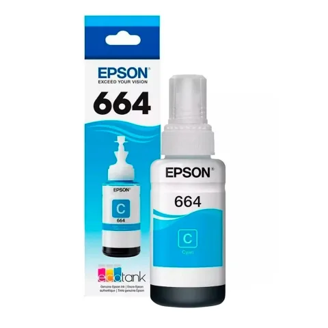 Botella De Tinta Epson 664 Cian