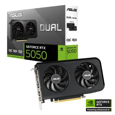 Placa de Video ASUS Dual GeForce RTX 5050 8GB GDDR6 OC Edition