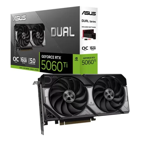 Placa de Video ASUS Dual GeForce RTX 5060 Ti 16GB GDDR7 OC Edition