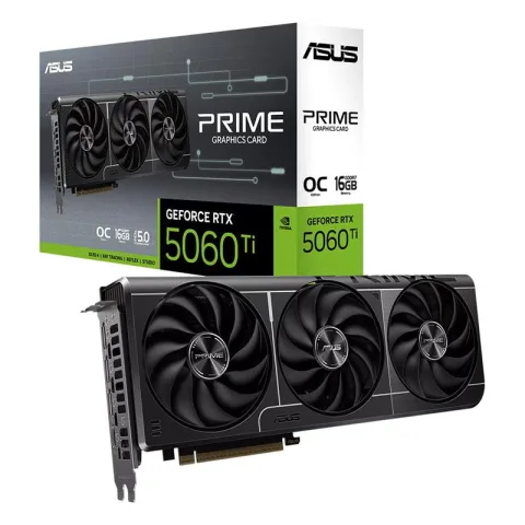 Placa de Video ASUS Prime GeForce RTX 5060 Ti 16GB GDDR7 OC Edition