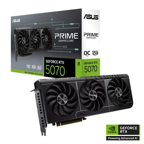 Placa de Video ASUS Prime GeForce RTX 5070 12GB GDDR7 OC Edition