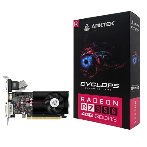 VGA ARKTEK RADEON R7 350  DDR3 4GB 128B low profile  AKR350D3S4GL1