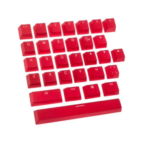 Set 31 Teclas Ducky Goma Traslucidas Rojas Red