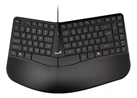 Teclado Curvo Ergonomico Genius Ergo Kb-700 Black Usb