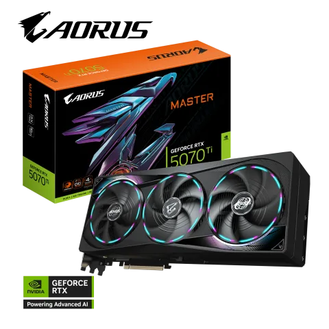 Placa de video Gigabyte RTX 5070 Ti Aorus Master 16GB OC
