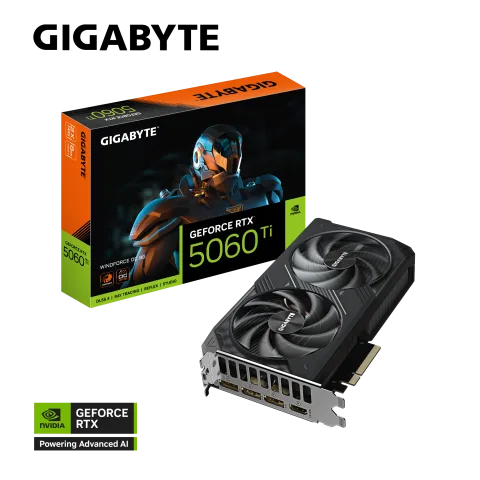 Placa de Video Gigabyte RTX 5060 Ti Windforce Max 8gb OC